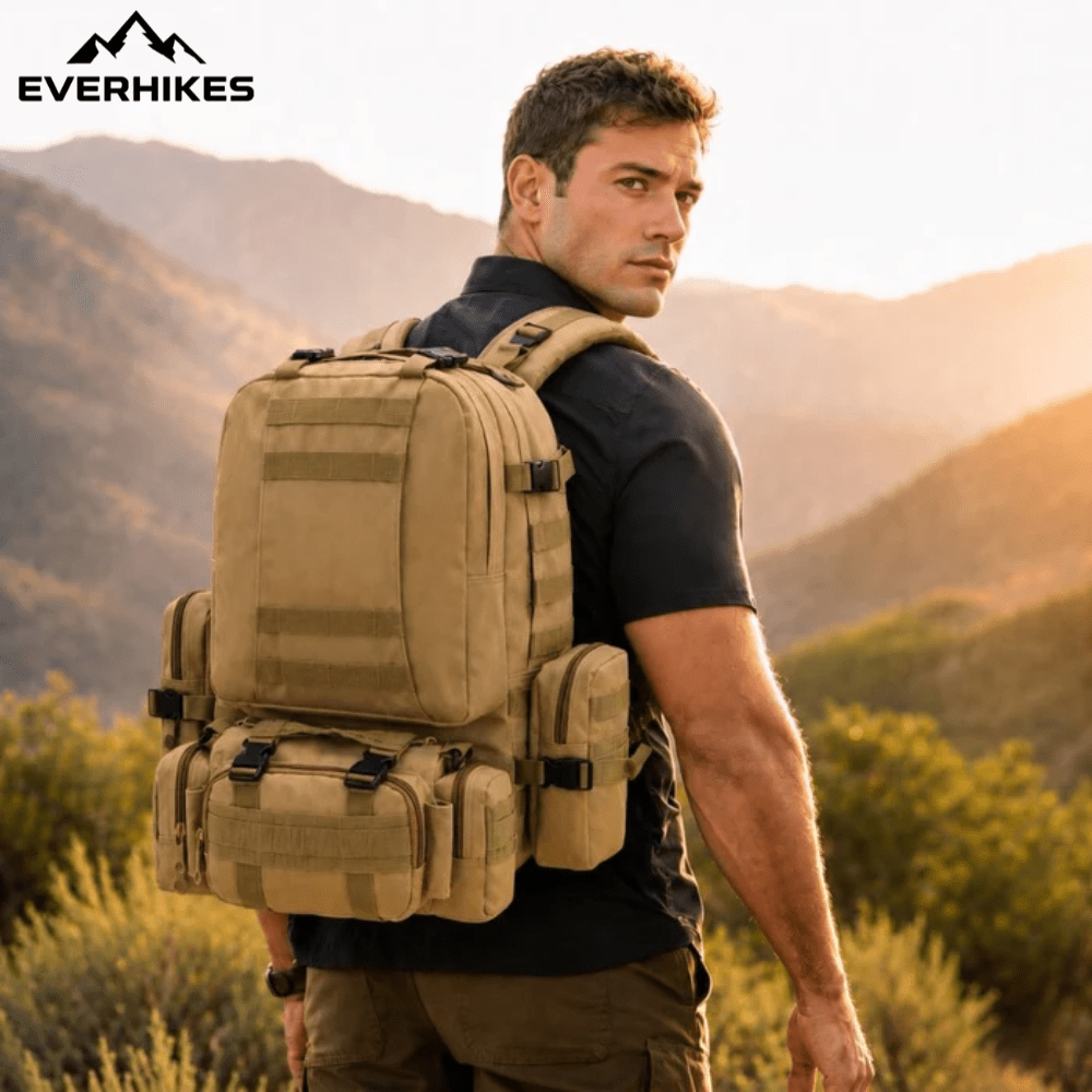 Tactical Backpack, Rugged Water-Resistant Outdoor Pack - Everhikes