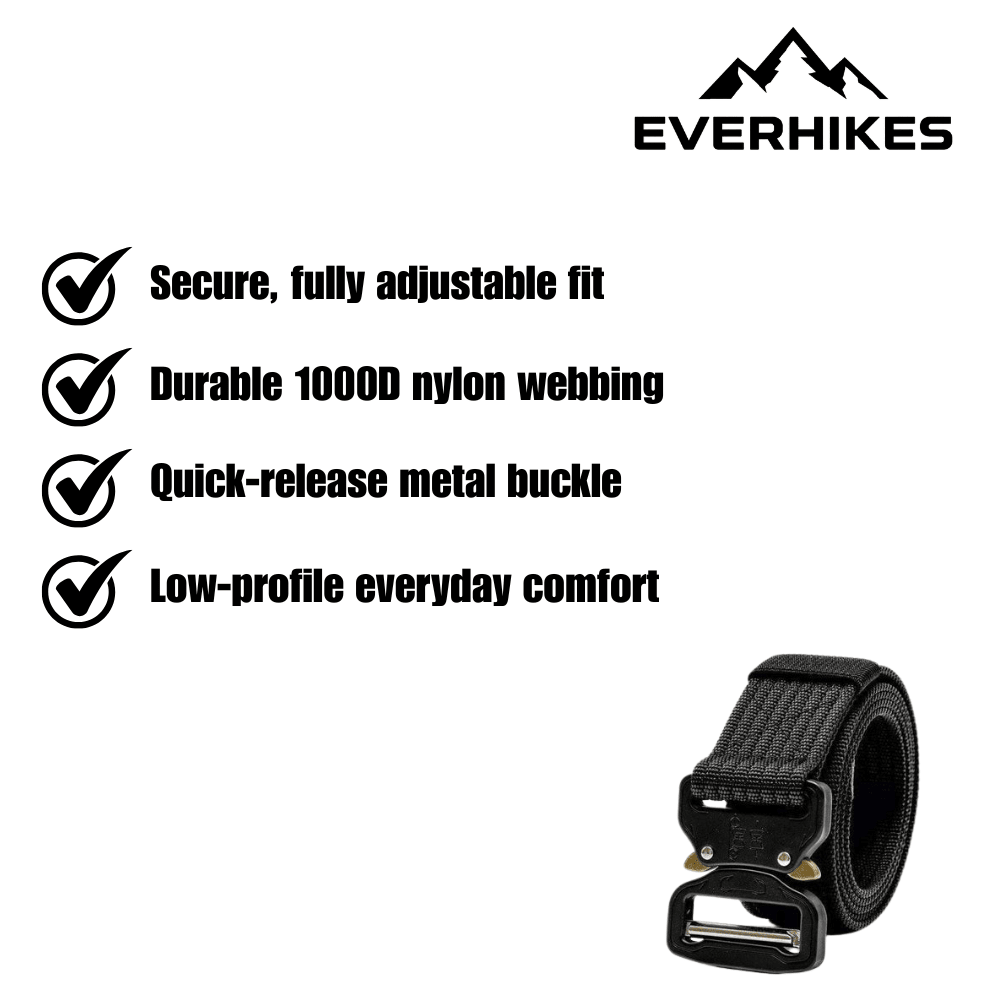 Tactical Belt, Durable Adjustable Nylon Utility Belt| Everhikes - Everhikes