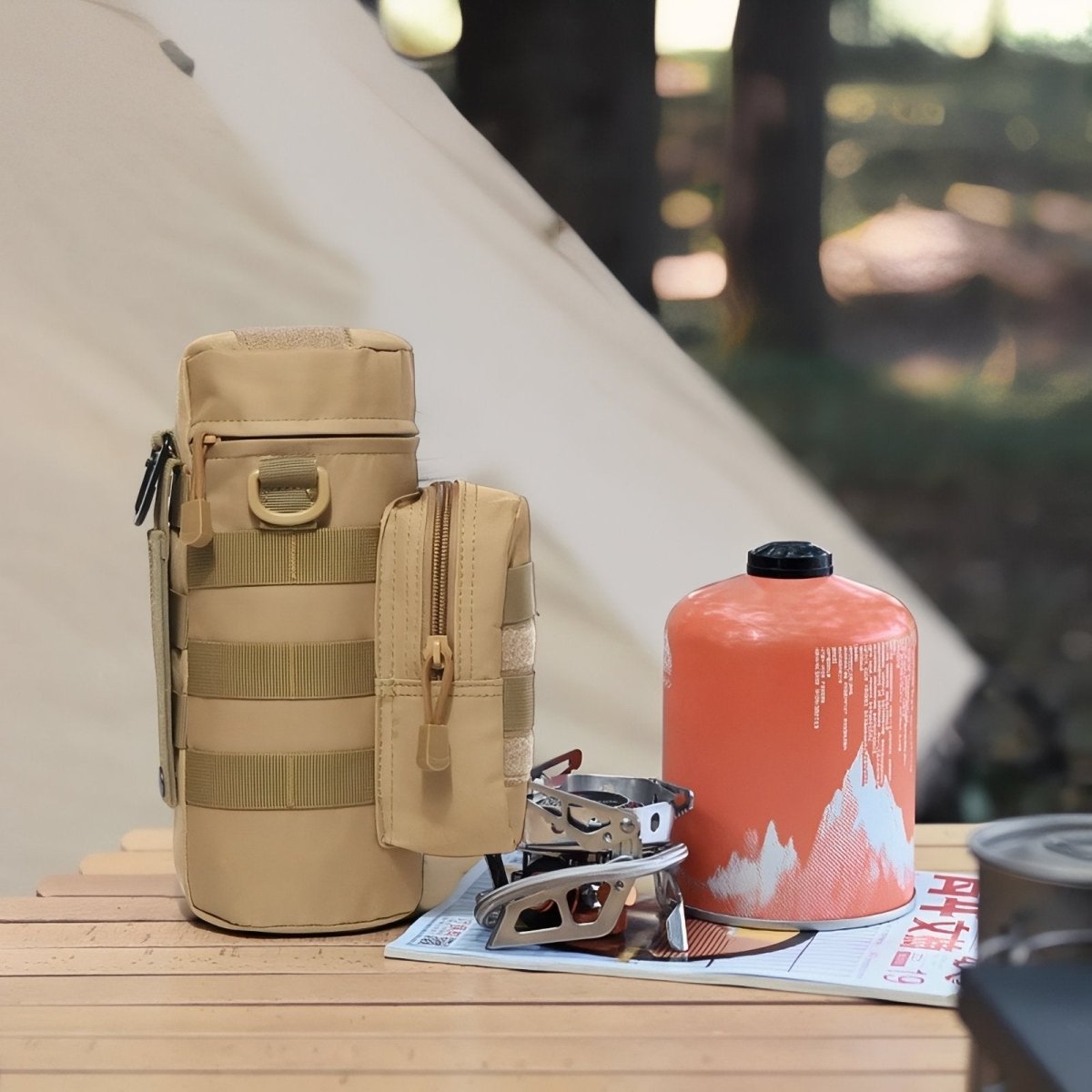 Tactical Water Bottle Holder with Accessory Pocket | Everhikes - Everhikes