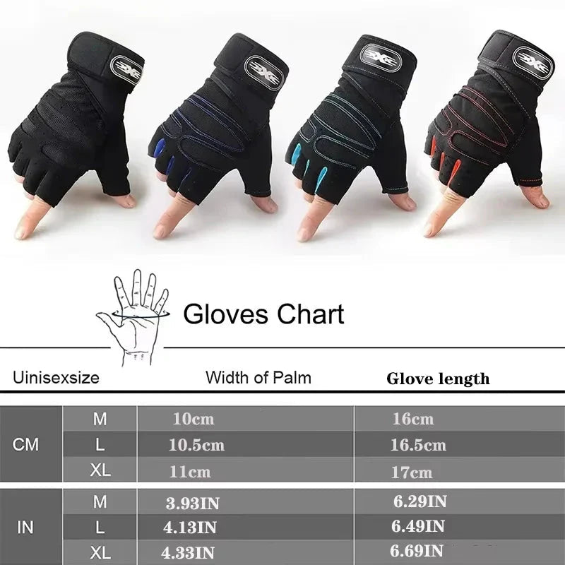 Training Gloves, Breathable Half - Finger Fitness Gloves - Everhikes