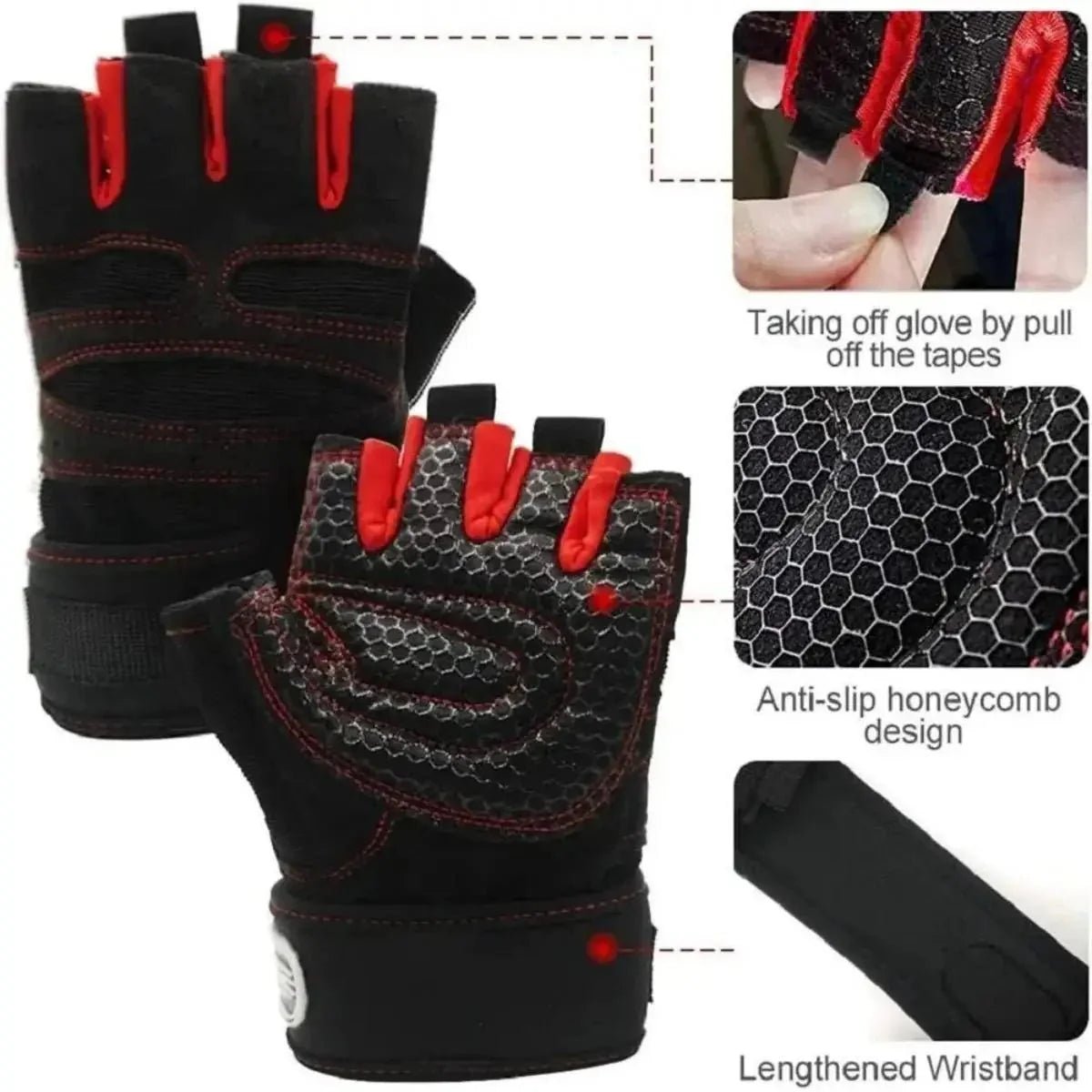 Training Gloves, Breathable Half - Finger Fitness Gloves - Everhikes