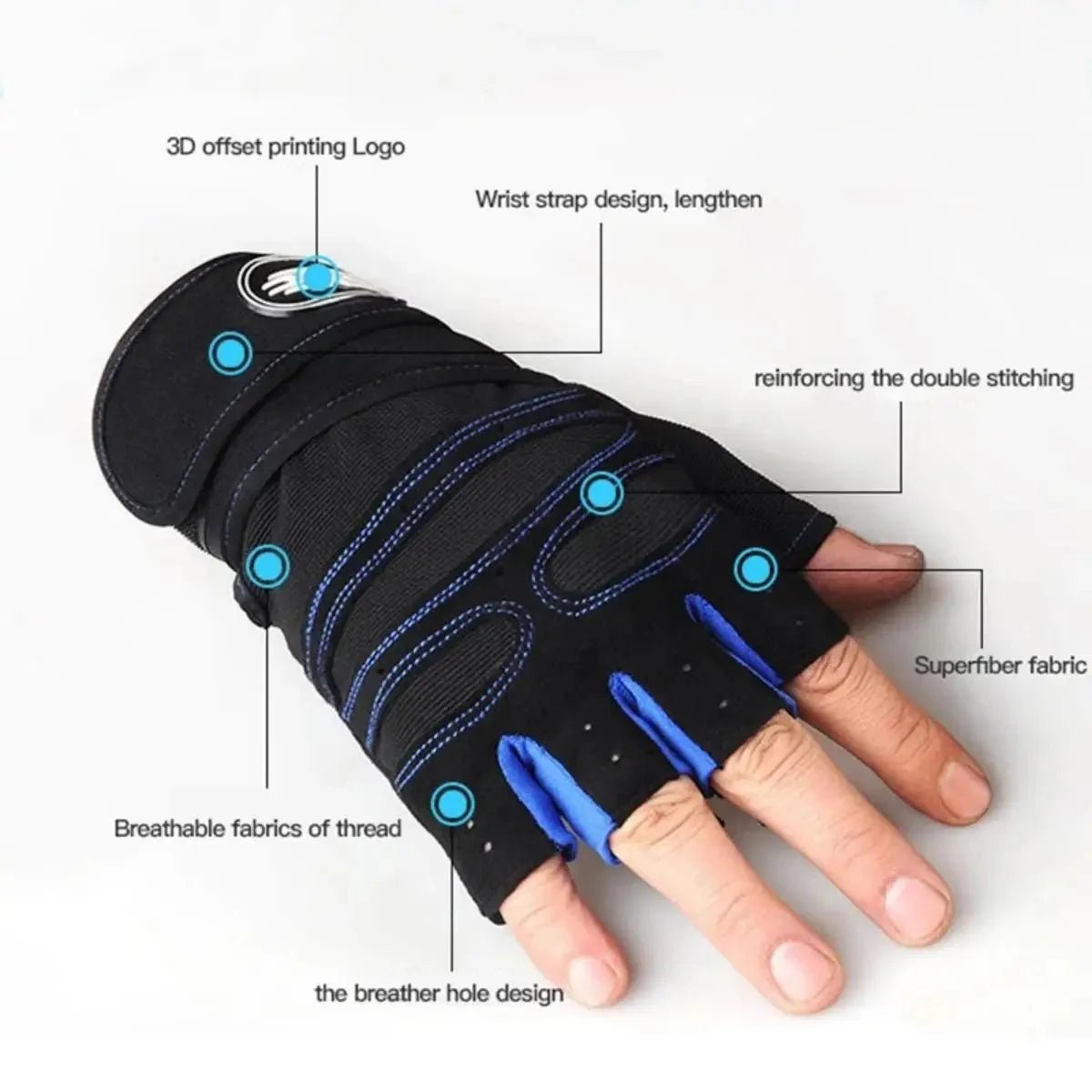 Training Gloves, Breathable Half - Finger Fitness Gloves - Everhikes