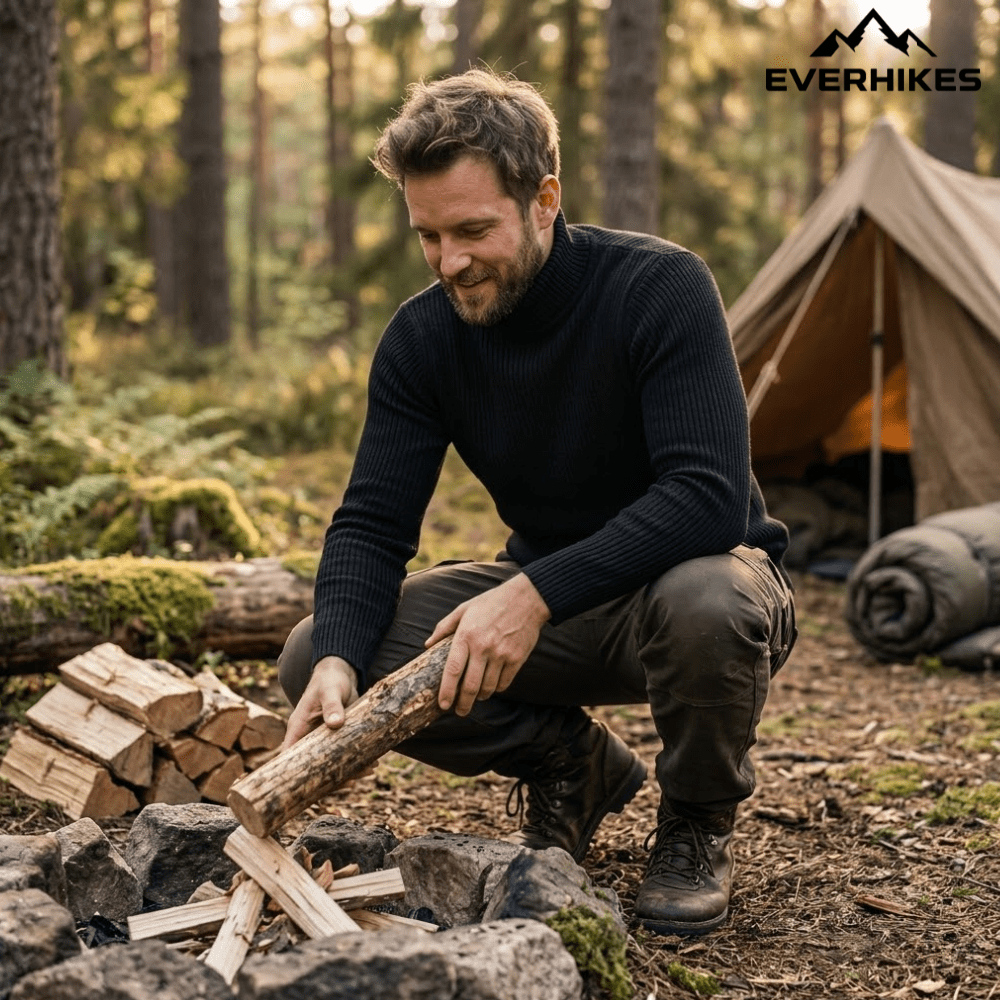 Turtleneck Sweater, Ribbed Lightweight Outdoor Layer - Everhikes