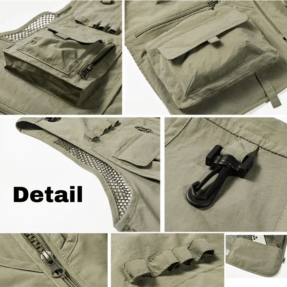 Utility Vest, Lightweight Mesh Multi - Pocket Outdoor Vest | Everhikes - Everhikes