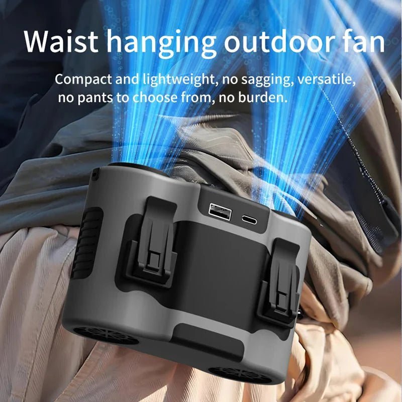 Waist Fan, Rechargeable Water - Resistant Outdoor Fan - Everhikes