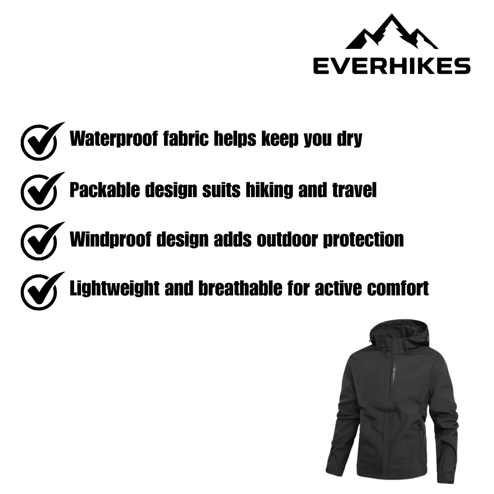 Waterproof Windproof Jacket – Lightweight Breathable | Everhikes - Everhikes