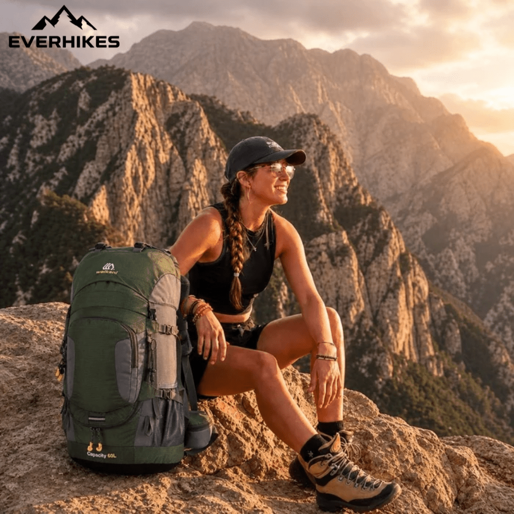 Weather-Resistant 60L Hiking Backpack for Outdoor Adventures - Everhikes
