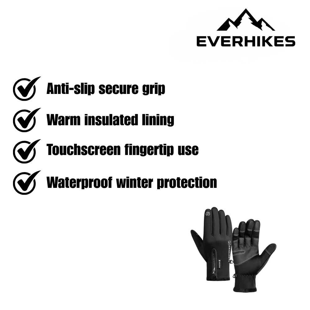 Winter Gloves, Waterproof Insulated Touchscreen | Everhikes - Everhikes
