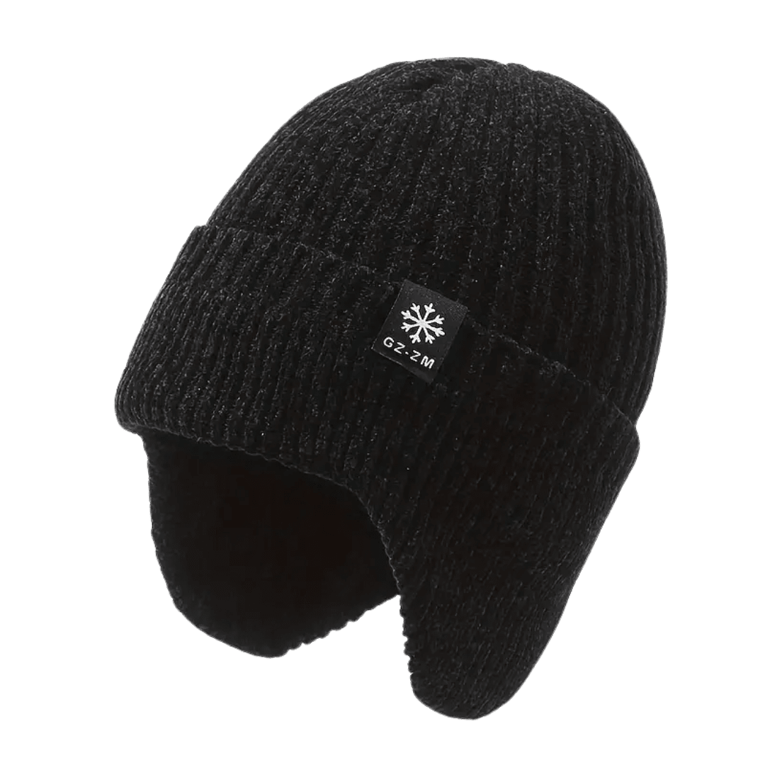 Winter Hat, Fleece-Lined Knit Ear-Covering Beanie - Everhikes
